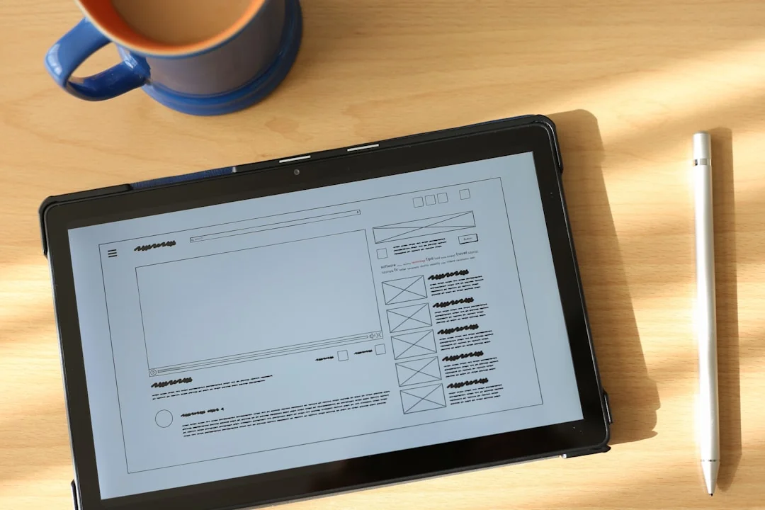 A contemporary workspace showcasing a laptop, tablet, and smartphones, ideal for tech and freelance use.